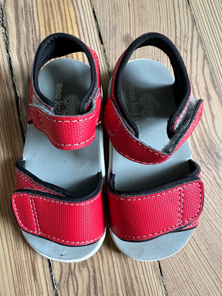 See Kai Run Red Open-Toe Adjustable Sandals For Kids
